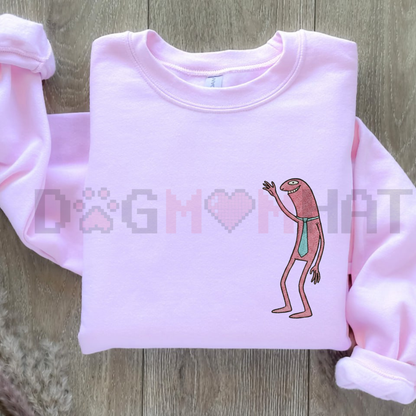 Pim & Charlie Smiling Friends Embroidered Crewneck