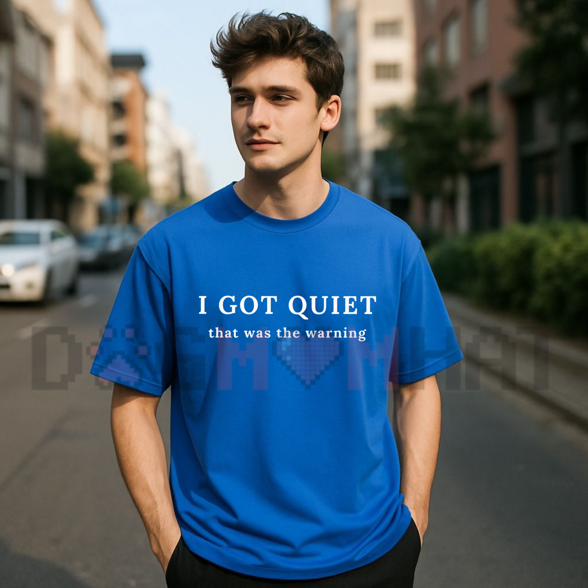 "I Got Quiet That Was The Warning" Sarcastic Introvert Graphic T-Shirt