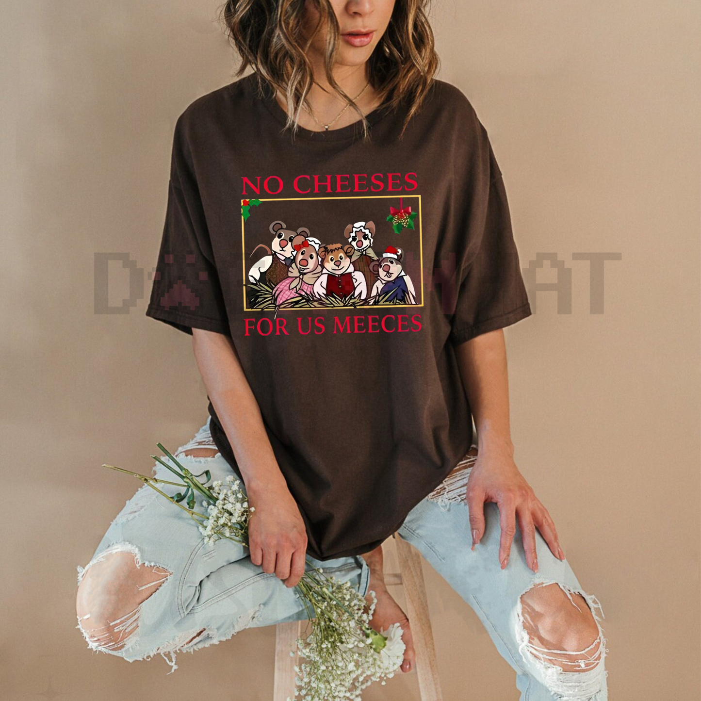 "No Cheeses For Us Meeces" Christmas Shirt – Carol & Party Inspired Design, Funny Holiday Mouse Tee