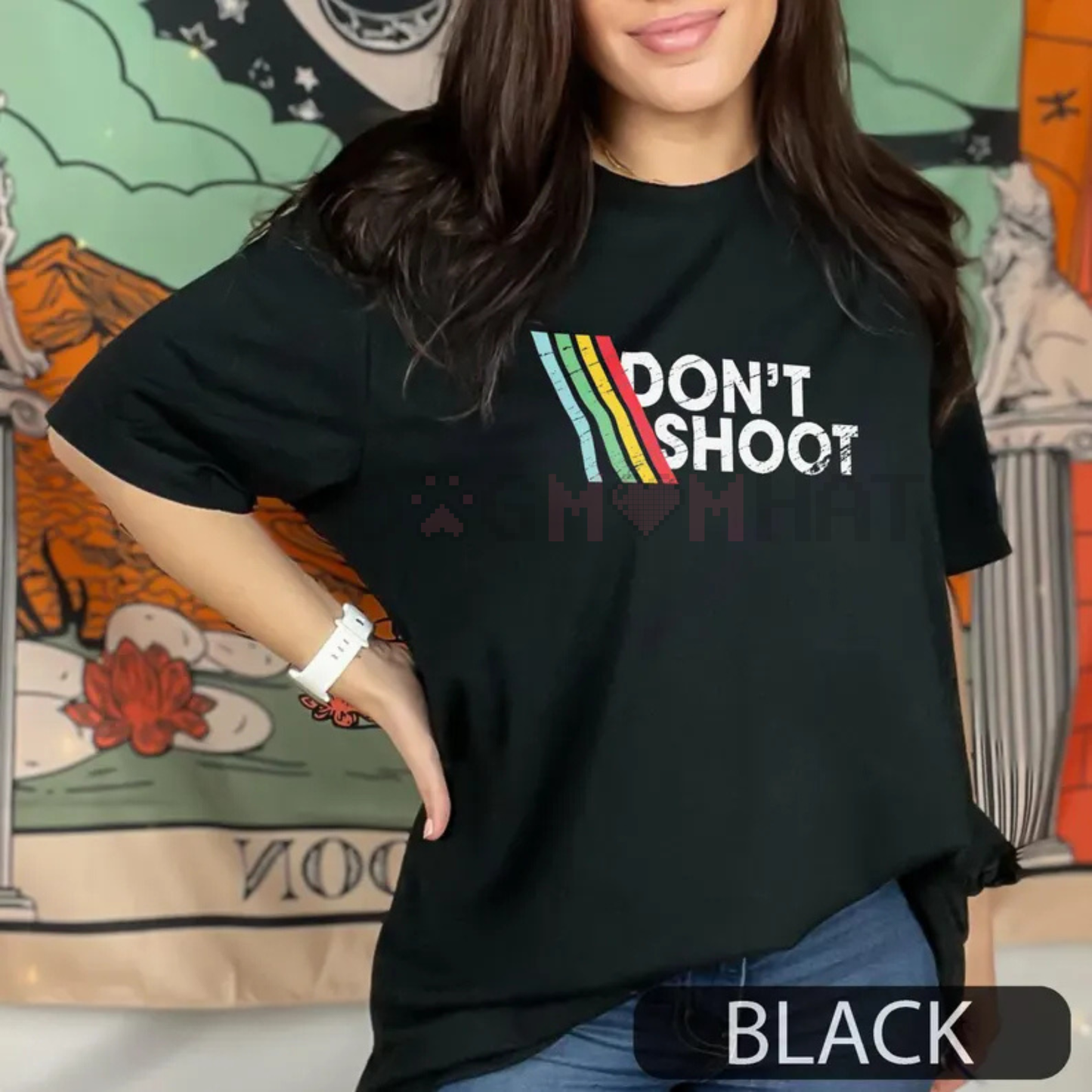 "DON'T SHOOT" Gaming Shirt – Sarcastic Funny Retro Arcade Distressed Vintage Tee