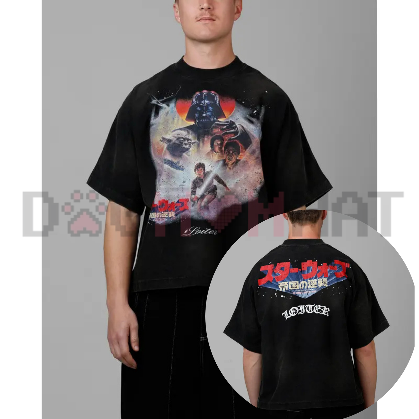 Star Wars Vintage Washed Graphic Tee - Retro Sci Fi Movie Cotton Unisex Black Streetwear T-Shirt