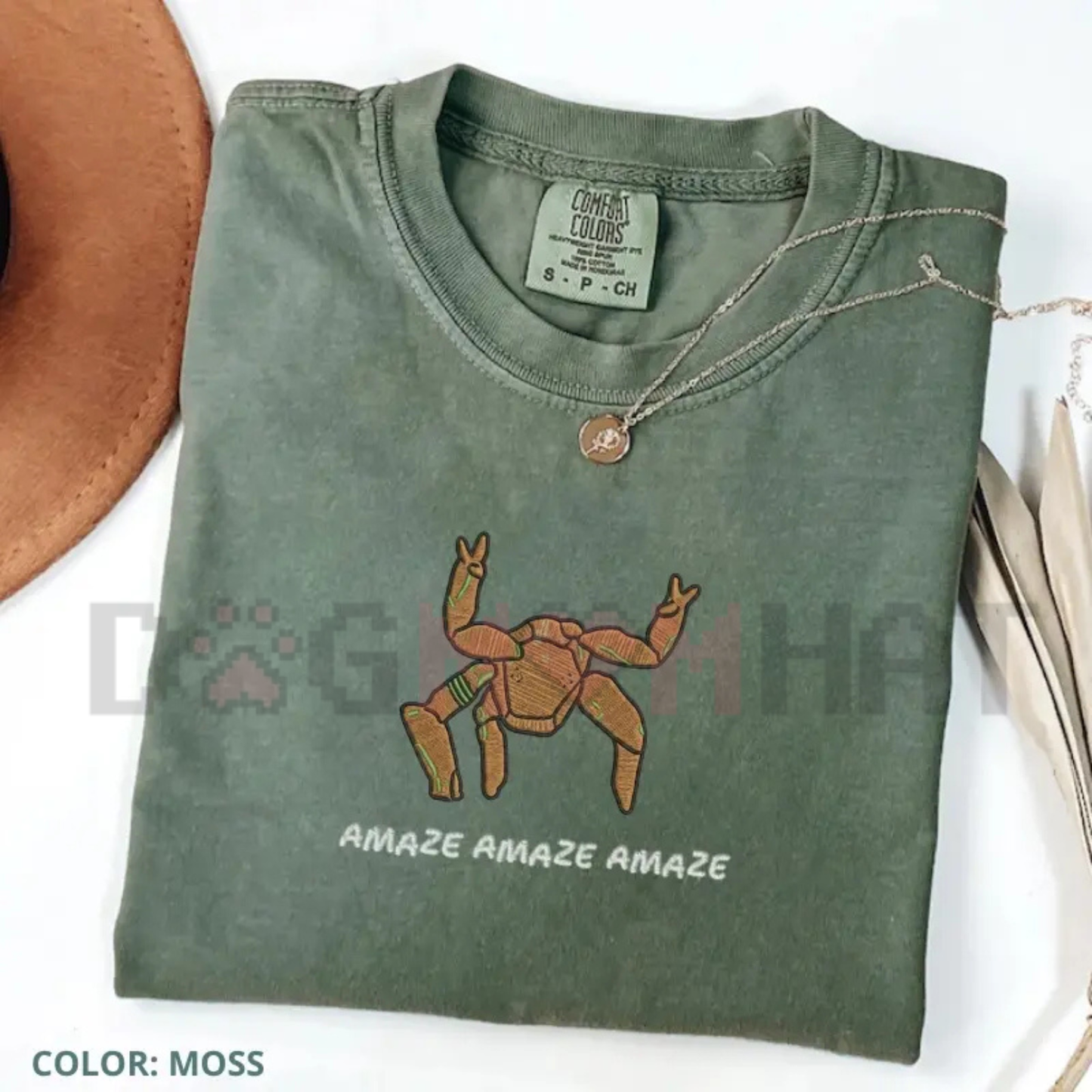 Embroidered Project Hail Mary Sci-Fi Tee - Comfort Colors Rocky "Amaze!" Custom Stitched Shirt