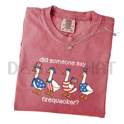 Comfort Colors "Firequacker" Goose T-Shirt – Funny 4th of July Tee
