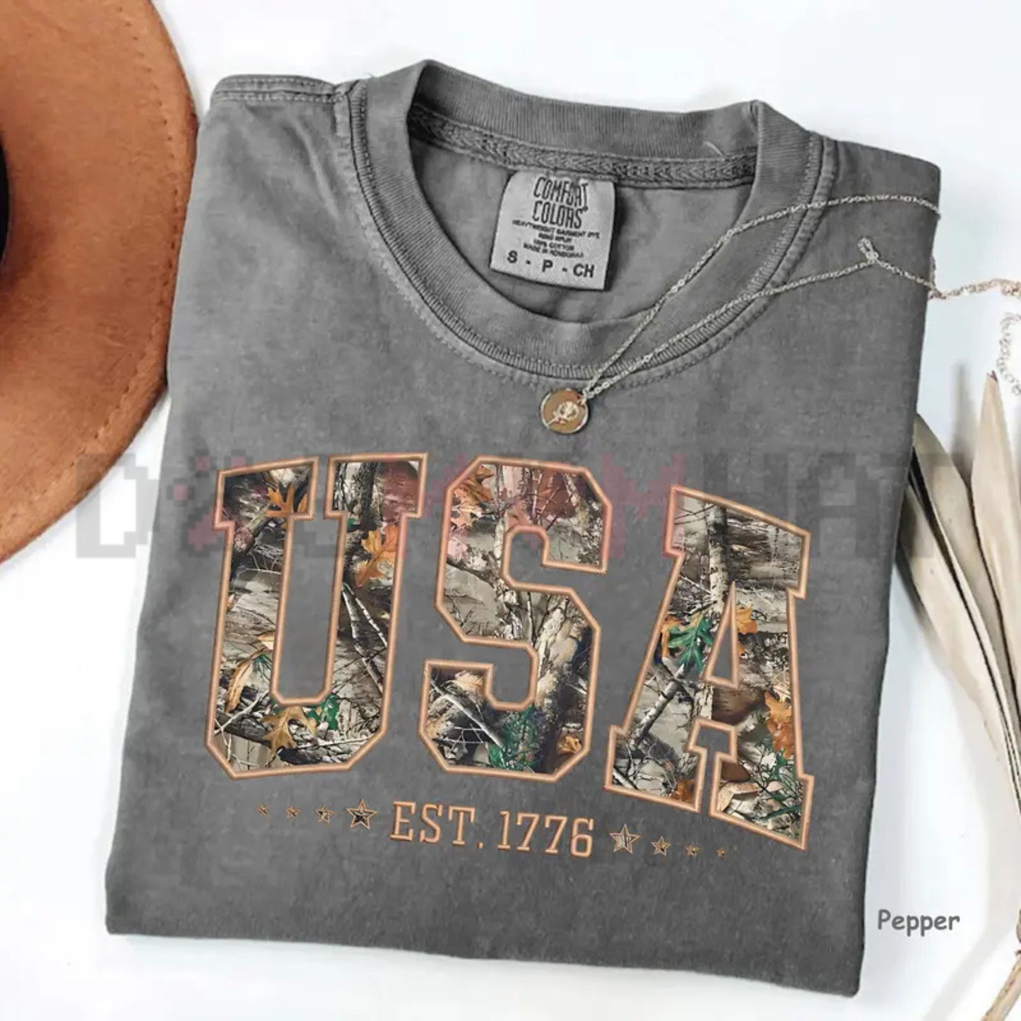 Comfort Colors® Camo USA Pride Graphic Tee