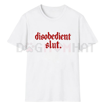 Rebellious Attitude Graphic Tee – Bold Gothic Letter Print Shirt