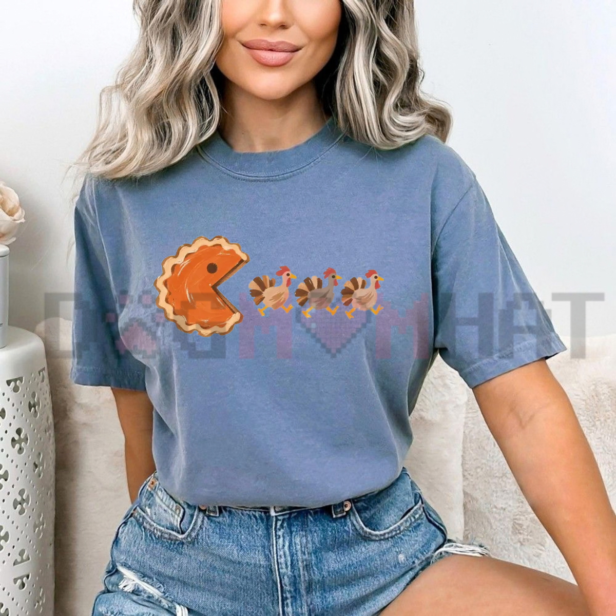 Arcade Feast Tee – Pumpkin Pacman Thanksgiving Comfort Colors Shirt