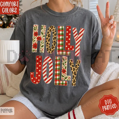 Holly Jolly Comfort Colors® Christmas Shirt - Trendy Women's Holiday Tee