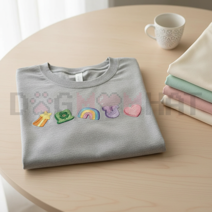 "Lucky Charm" Embroidered-Style Sweatshirt
