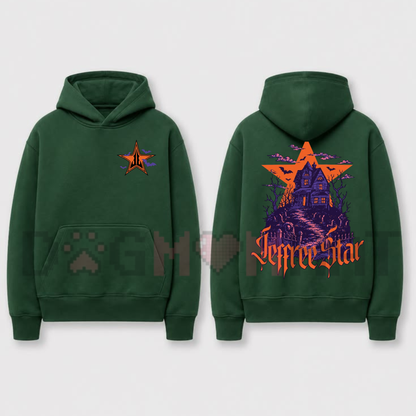 Jeffree Star Haunted Manor Hoodie – Vintage Gothic Spooky Season Graphic Sweatshirt