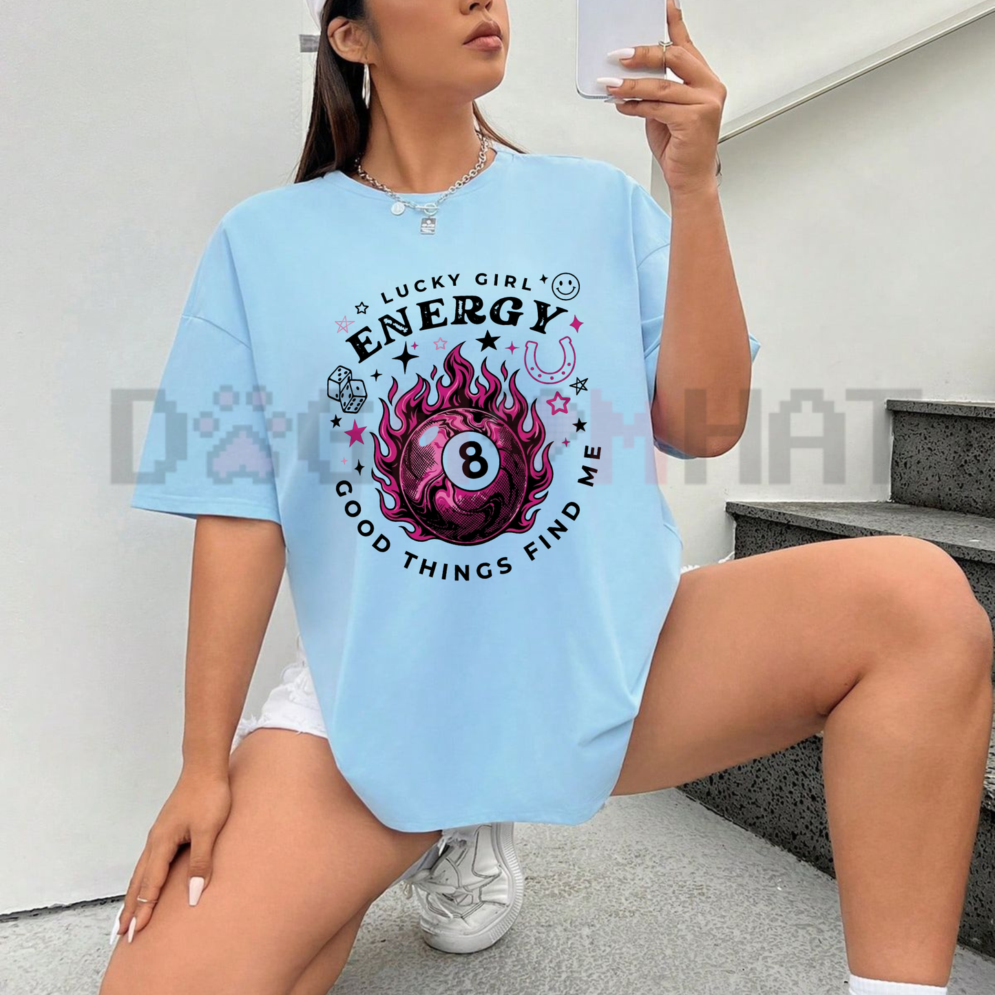 Charmed Manifestation Graphic Tee - Cute Lucky Girl Energy Positive Vibes Pure Cotton Unisex Shirt