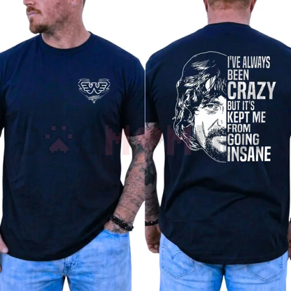 Waylon Jennings I've Always Been Crazy T-Shirt - Vintage Outlaw Country Tee