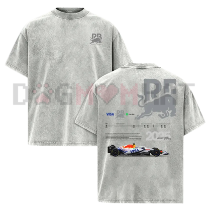 Nocturnal Grand Prix Speed Culture Tee - Vintage Washed Open Wheel Racing Shirt
