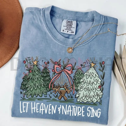 "Let Heaven & Nature Sing" T-Shirt – Joy to the World Christian Holiday Tee