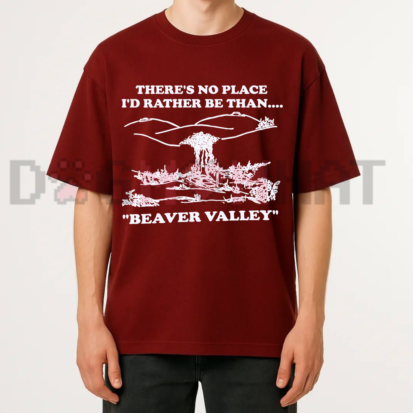 Vintage Valley Nostalgia Graphic Tee - Funny Beaver Valley Humor Pure Cotton Unisex T-Shirt