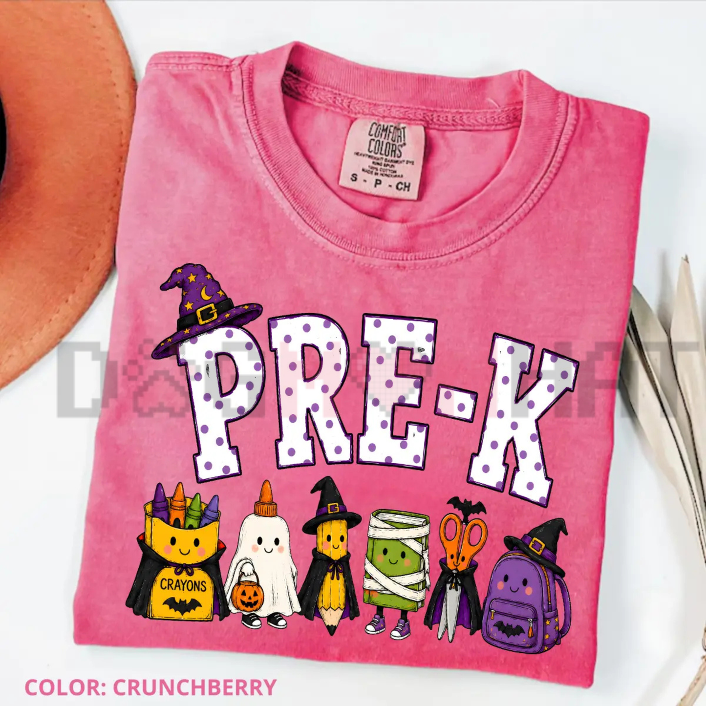 Comfort Colors® Spooky Pencil Halloween Teacher T-Shirt - Cute Fall Classroom Graphic Tee