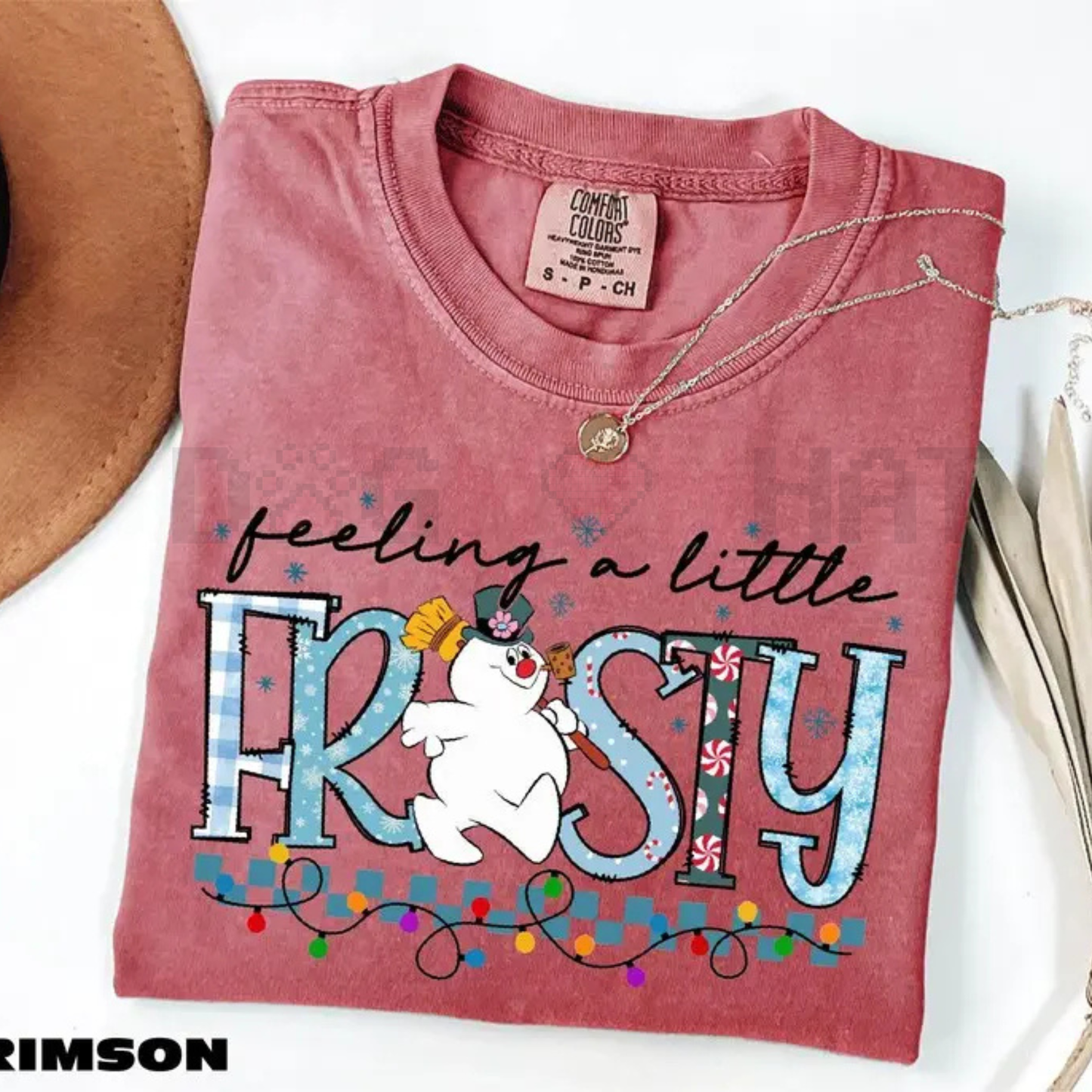 Feeling A Little Frosty' Comfort Colors® T-shirt – Cute Snowman Tee