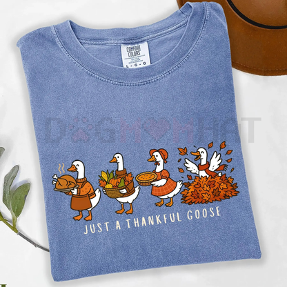 'Silly Goose Thankful' Comfort Colors® Tee – Funny Goose Thanksgiving Shirt