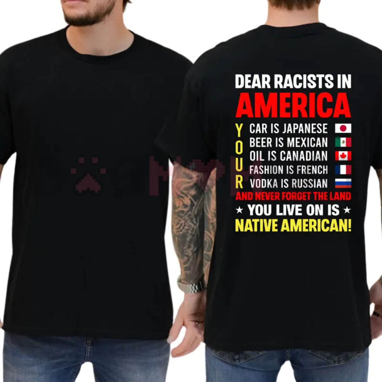 Dear Racists In America T-Shirt - Social Justice Statement Tee