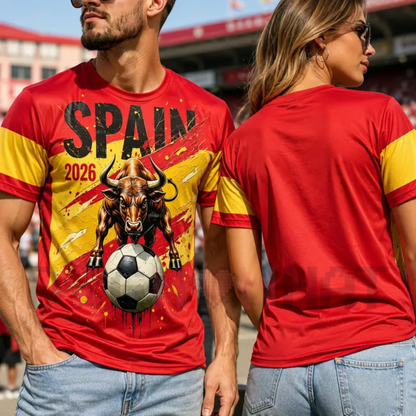 Spanish Champions V-Neck Supporter Top - 2026 Spain Soccer Fan Jersey