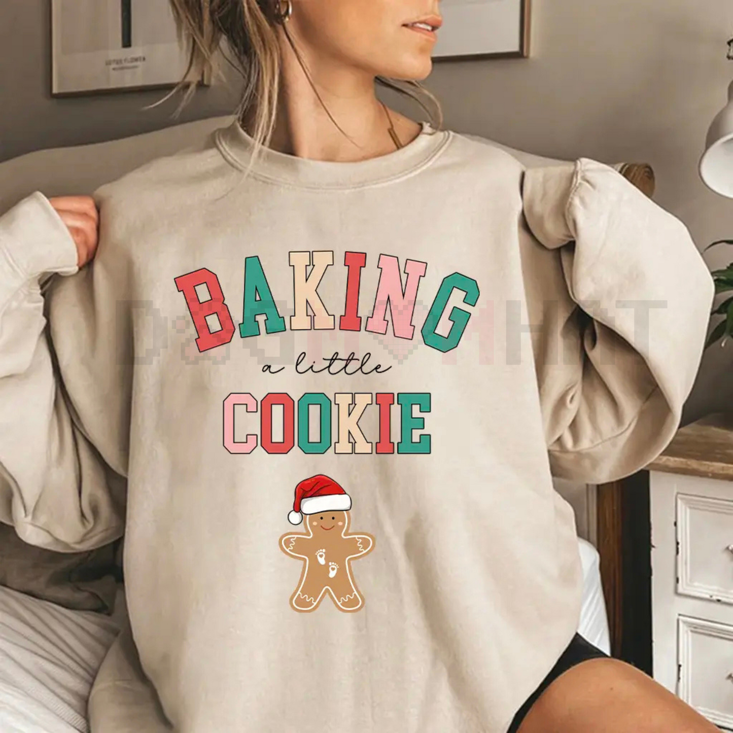 "Baking a Little Cookie" Pregnancy Announcement Sweatshirt