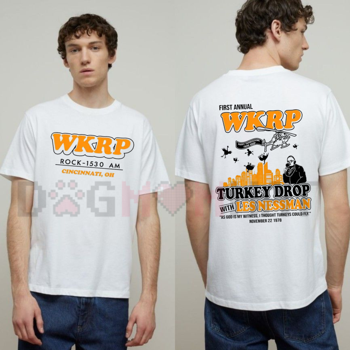 WKRP Turkey Drop Retro Comedy Graphic T-Shirt