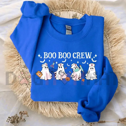 "Boo Boo Crew" Spooky Halloween Nurse Fleece Sweatshirt