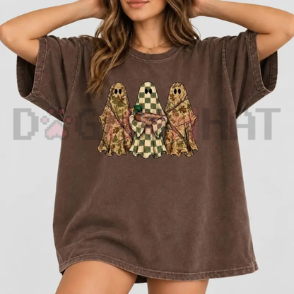 Comfort Colors® Hunting Season Ghosts T-Shirt - Camo Mallard Duck Halloween Graphic Tee