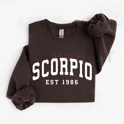 Custom Zodiac Sweatshirt with Est Year