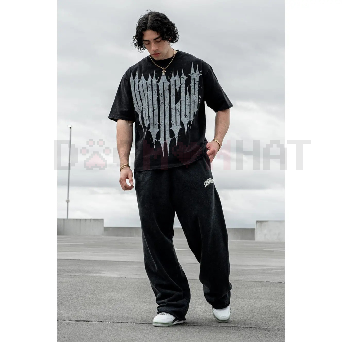 "Revenge" Washed T-Shirt – Oversized Gothic Streetwear Graphic Tee