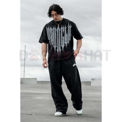 "Revenge" Washed T-Shirt – Oversized Gothic Streetwear Graphic Tee
