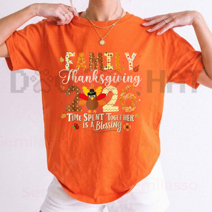 Festive Friction Tee – Family Thanksgiving 2026 Thanksgiving Crew Matching Graphic T-Shirt