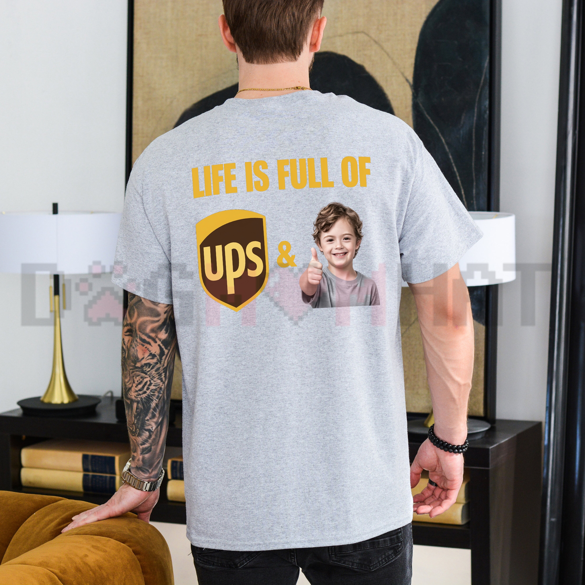 Parke Horizon Tee – "Life Is Full Of UPS" Thumbs Up Kid Meme Graphic T-Shirt