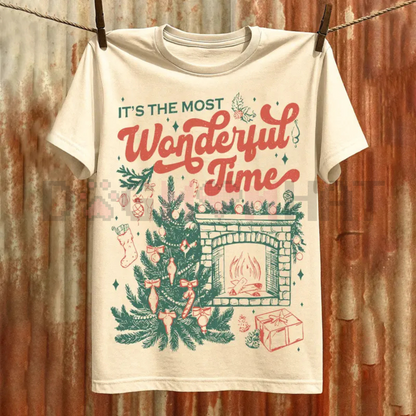 "It's The Most Wonderful Time" Christmas Shirt – Merry Christmas Jingle Song Funny Holiday Tee, Vintage Vibes