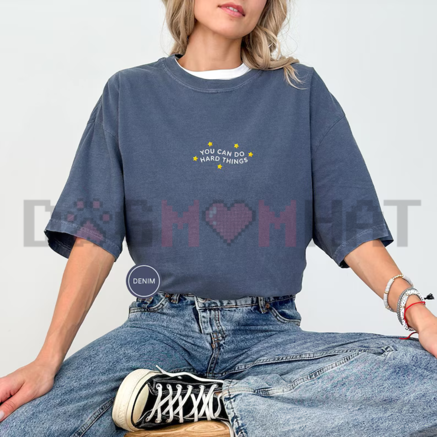 Embroidered Comfort Colors You Can Do Hard Things T-Shirt - Positive Teacher & Counselor Gift