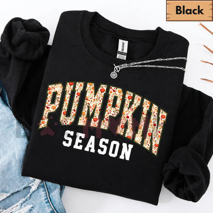 Pumpkin Season Cozy Fall Sweatshirt - Autumn Pumpkin Patch Crewneck