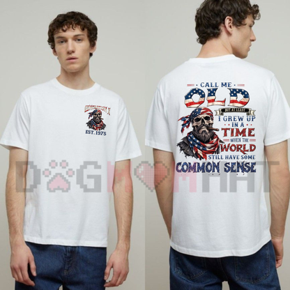 "Generation X Call Me Old Common Sense 1965-1980" Personalized Men's Graphic T-Shirt