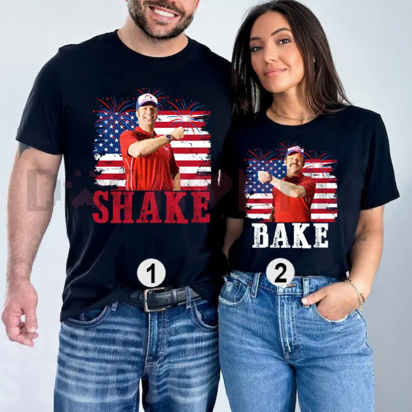 "Shake and Bake" 4th of July Couples Tee