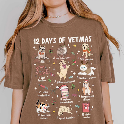 Vet Med 'Happy Holla-Days & Healthy Paws' Tee