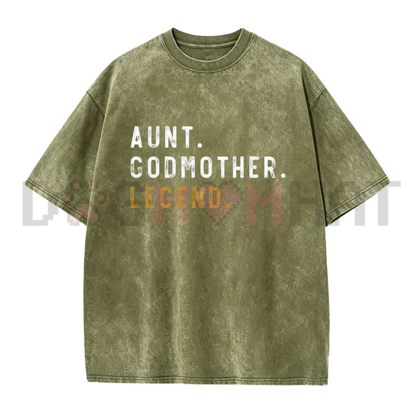 Tri-Title Royalty Graphic Tee - Aunt Godmother Legend Soft Pure Cotton Unisex T-Shirt