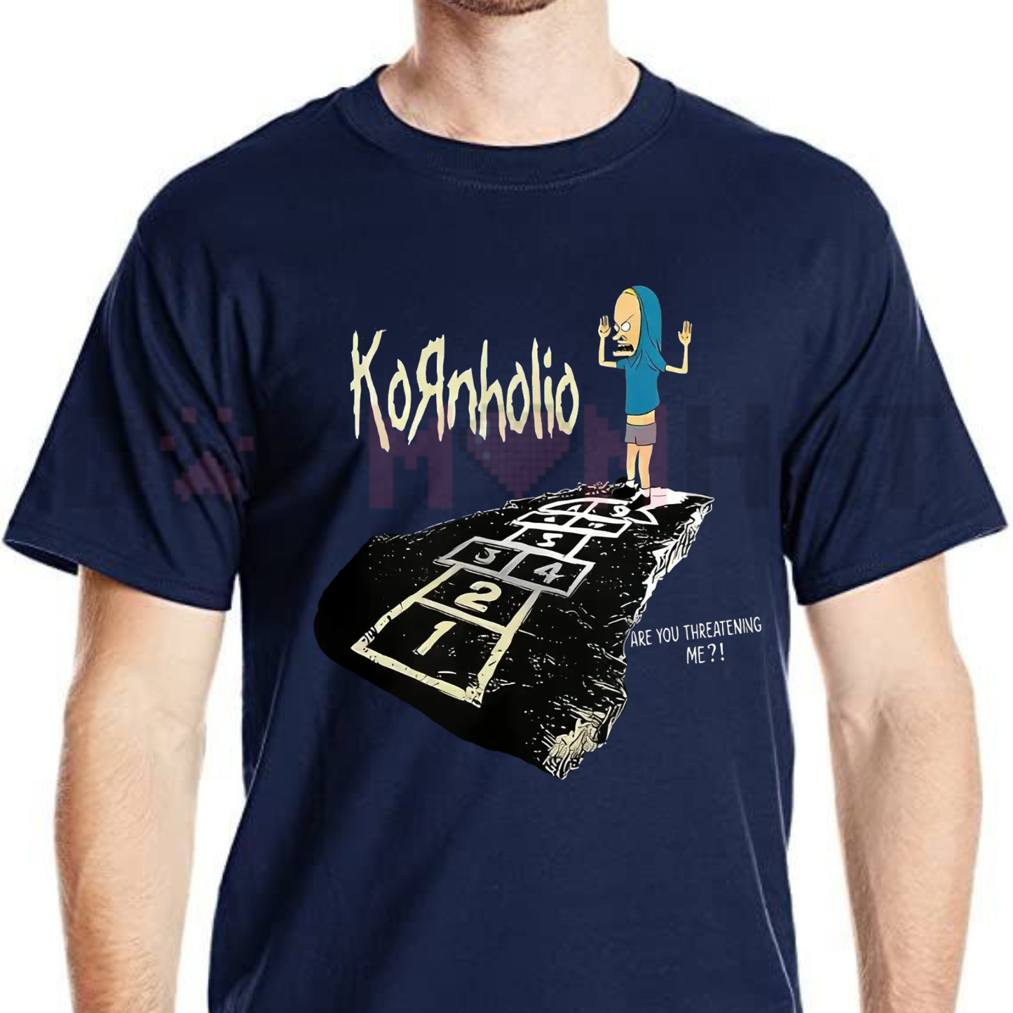 The Great Kornholio Parody Graphic Tee - Retro 90s Cartoon Heavyweight Unisex Cotton Streetwear Shirt