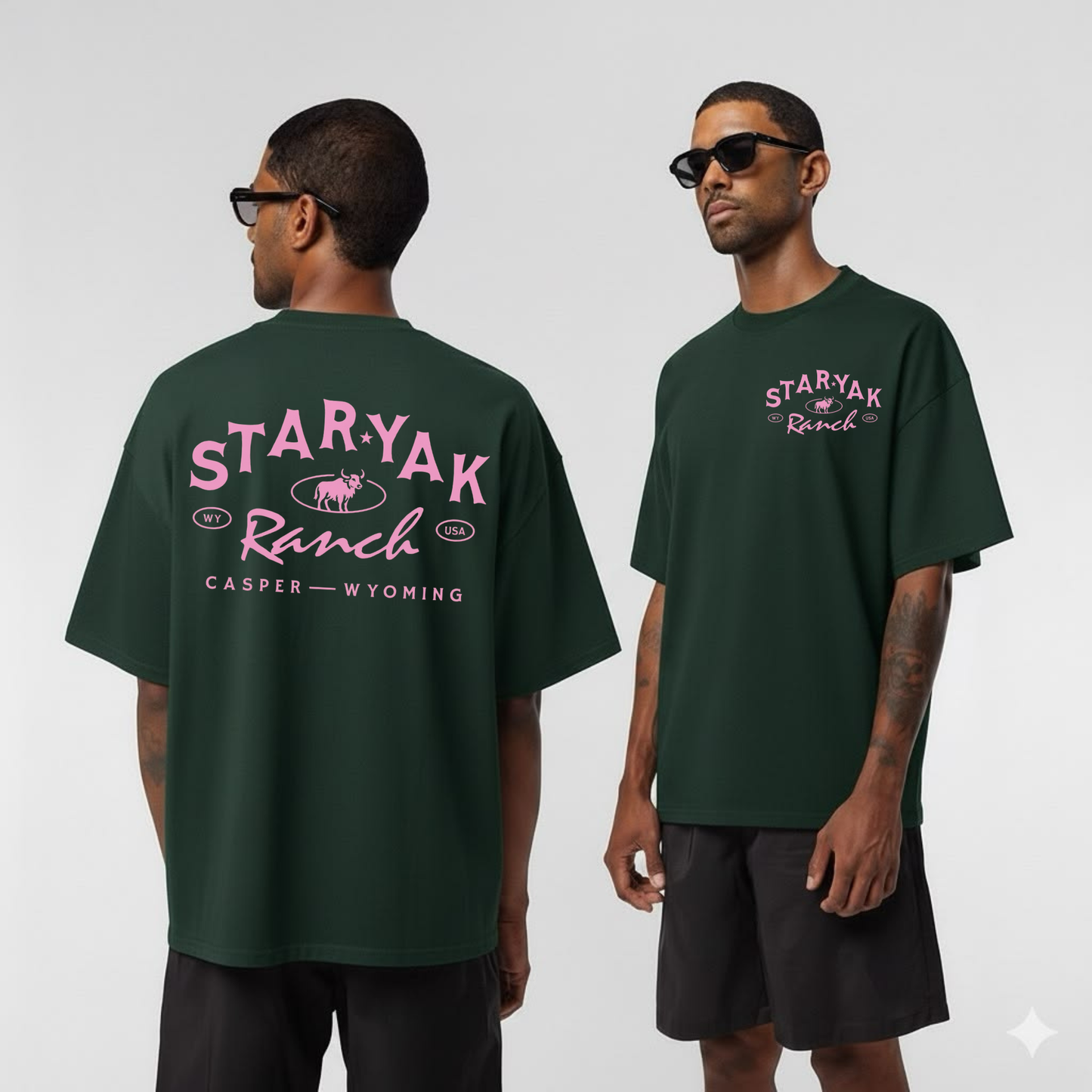 Star Yak Ranch Homegrown Logo Graphic Tee - Vintage Wyoming Country Soft Cotton Unisex Casual Western T-Shirt