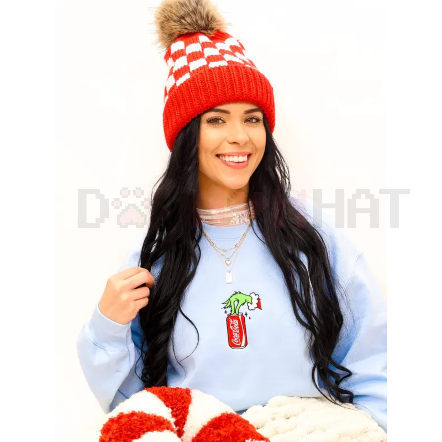 Embroidered Christmas Drink Sweatshirt – Unisex Classic Crewneck