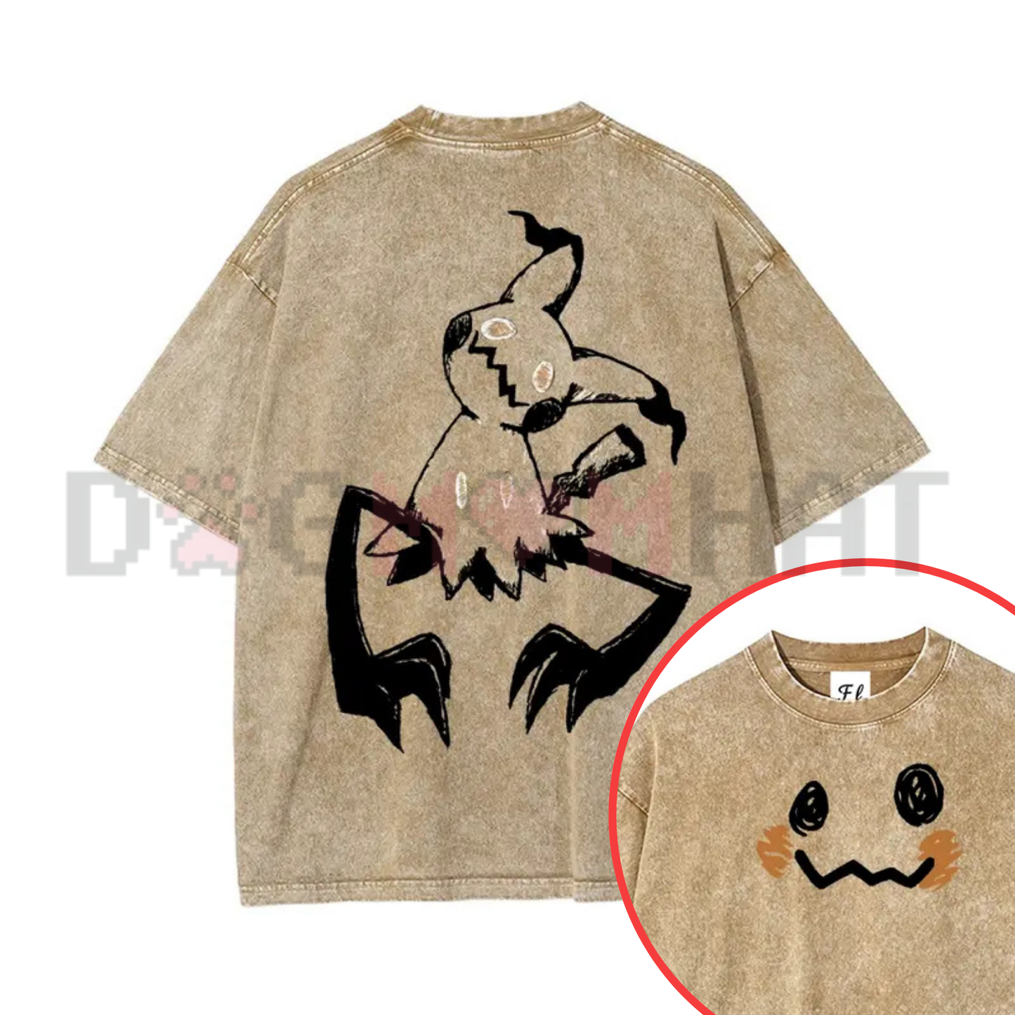 "Pocket Monsters" Washed T-Shirt