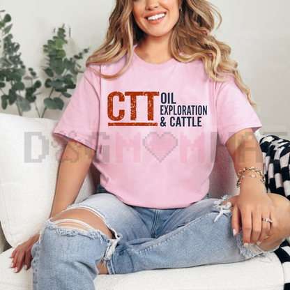 CTT Oil Exploration & Cattle Design Tee