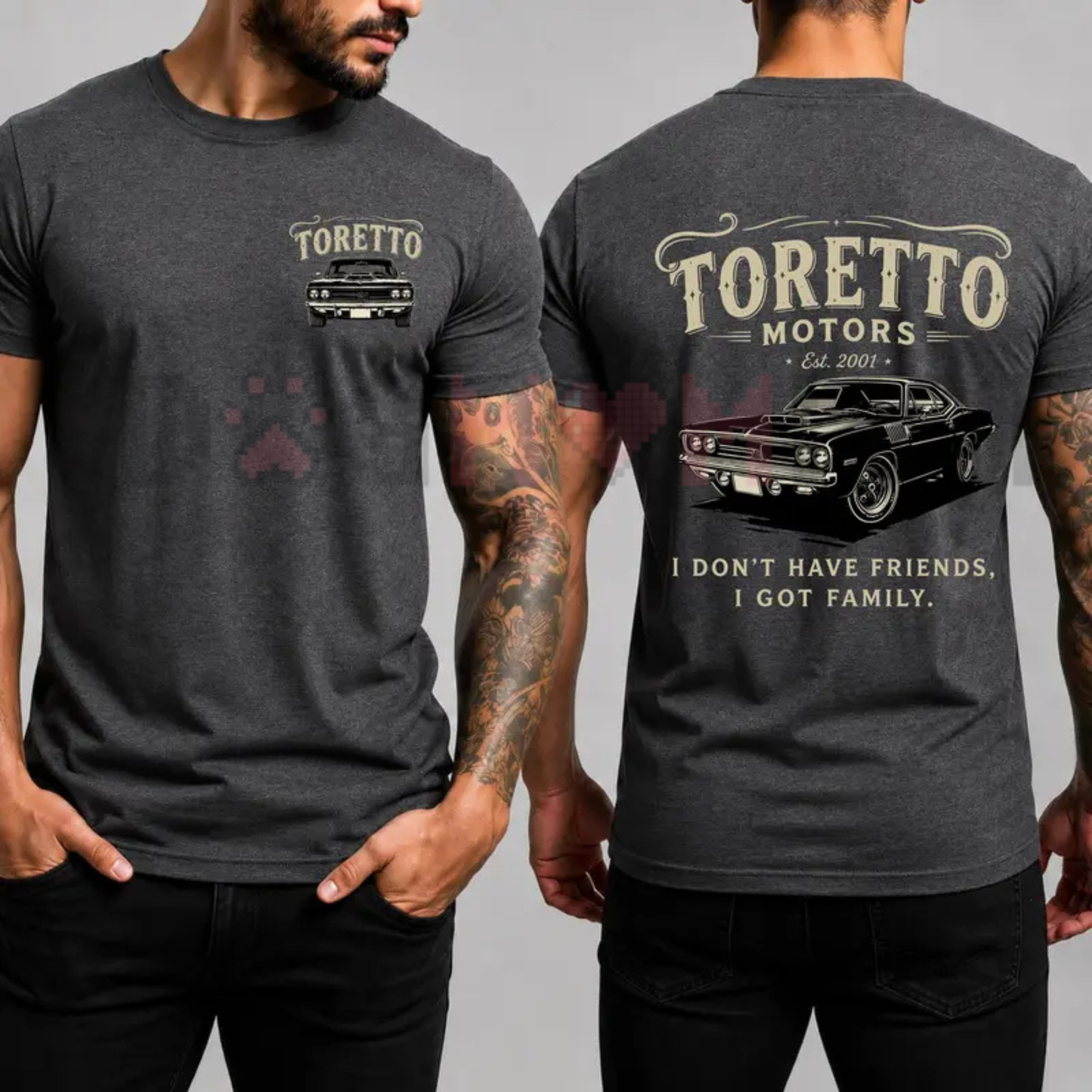 Toretto Motors Vintage Racing Graphic Tee
