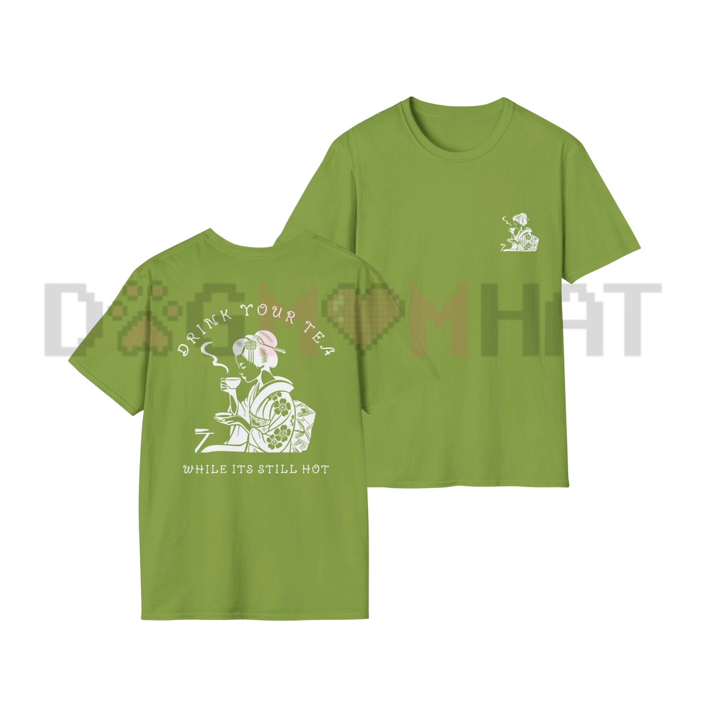 Matcha Dunks Culture Graphic Tee - Drink Your Tea Sneaker Matching Shirt for Yuto Horigome SB Dunk Low