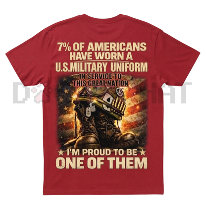 Honor & Valor Military Tribute Graphic Tee - US Veteran Patriotic Pride Unisex Pure Cotton Shirt