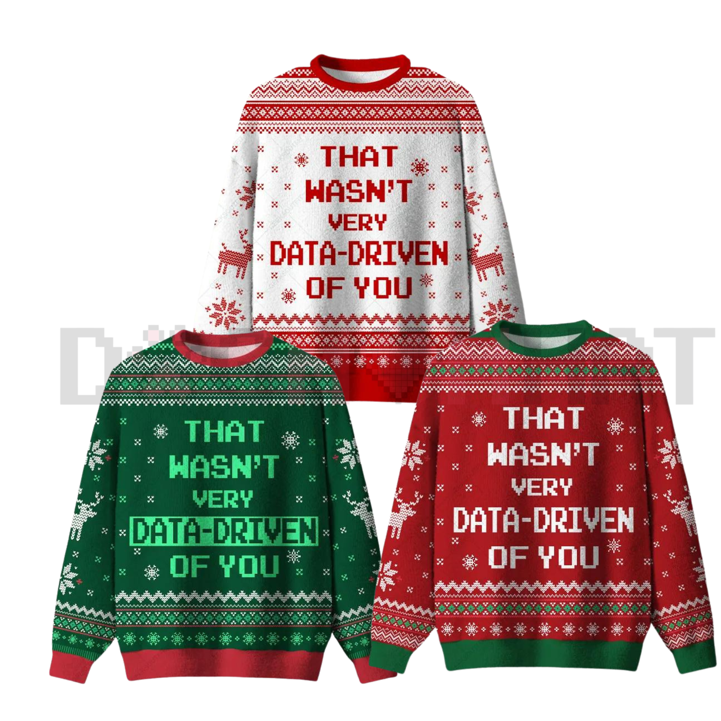 Geek Chic Ugly Christmas Sweater – Classic Crew Neck Knit Jumper for Men & Women