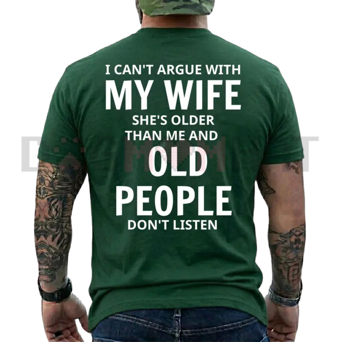 Bold Age Gap Humor Graphic Tee - Funny She's Older Than Me Husband Sarcastic Pure Cotton Shirt