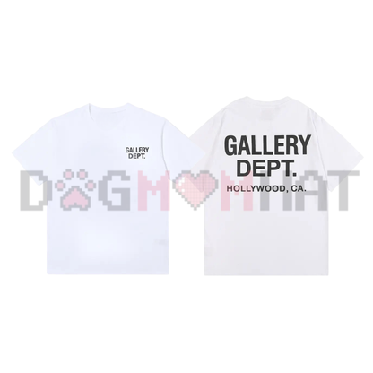 Gallery Dept Classic Letter Slogan Skull Hand Graphic Tee - Gothic Bone Print Cotton Unisex Casual Streetwear T-Shirt
